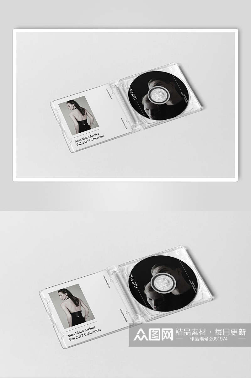 时尚专辑CD封面包装样机效果图素材