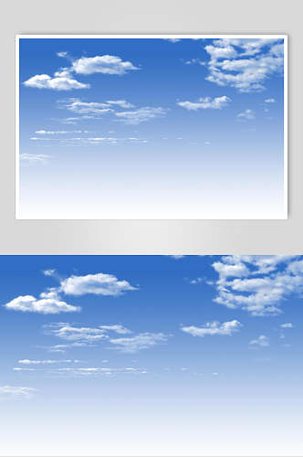 蓝色渐变天空白云图片素材
