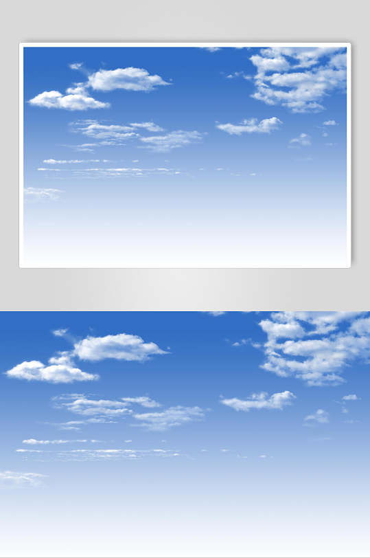 蓝色渐变天空白云图片素材