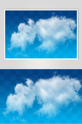 创意蓝天白云云朵素材