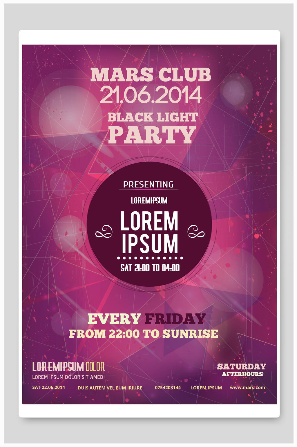 炫彩音乐俱乐部宣传海报