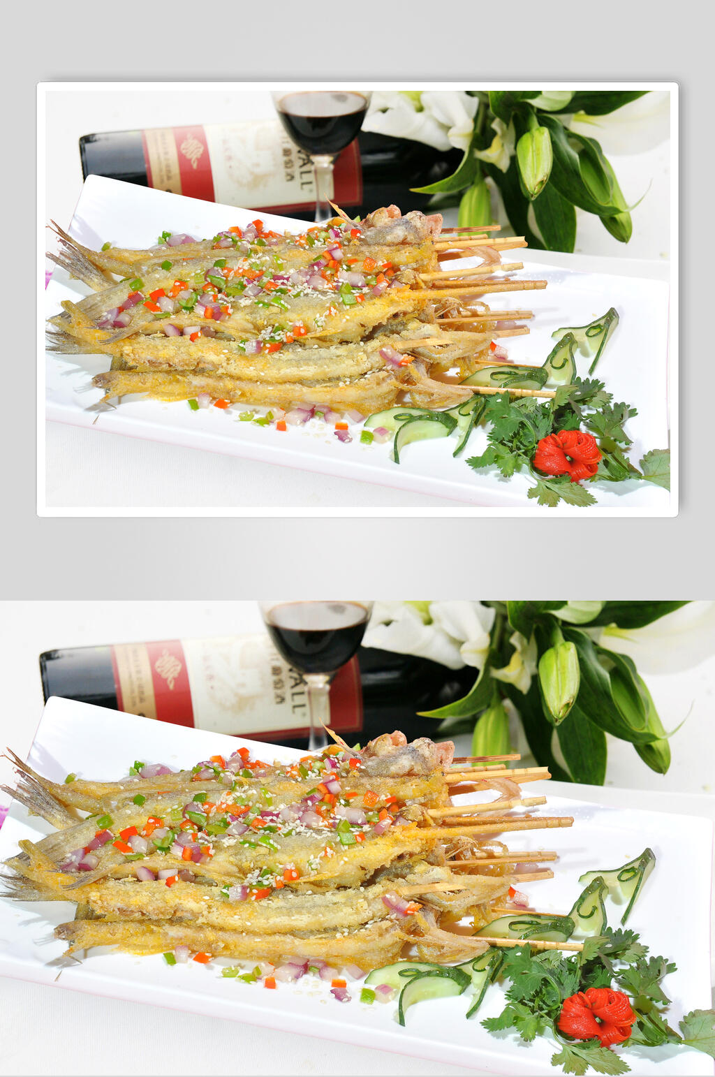 新鲜美味炸串食物图片素材