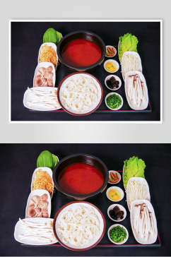 美味红油火锅米线食物图片