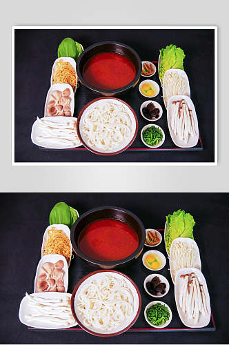 美味红油火锅米线食物图片