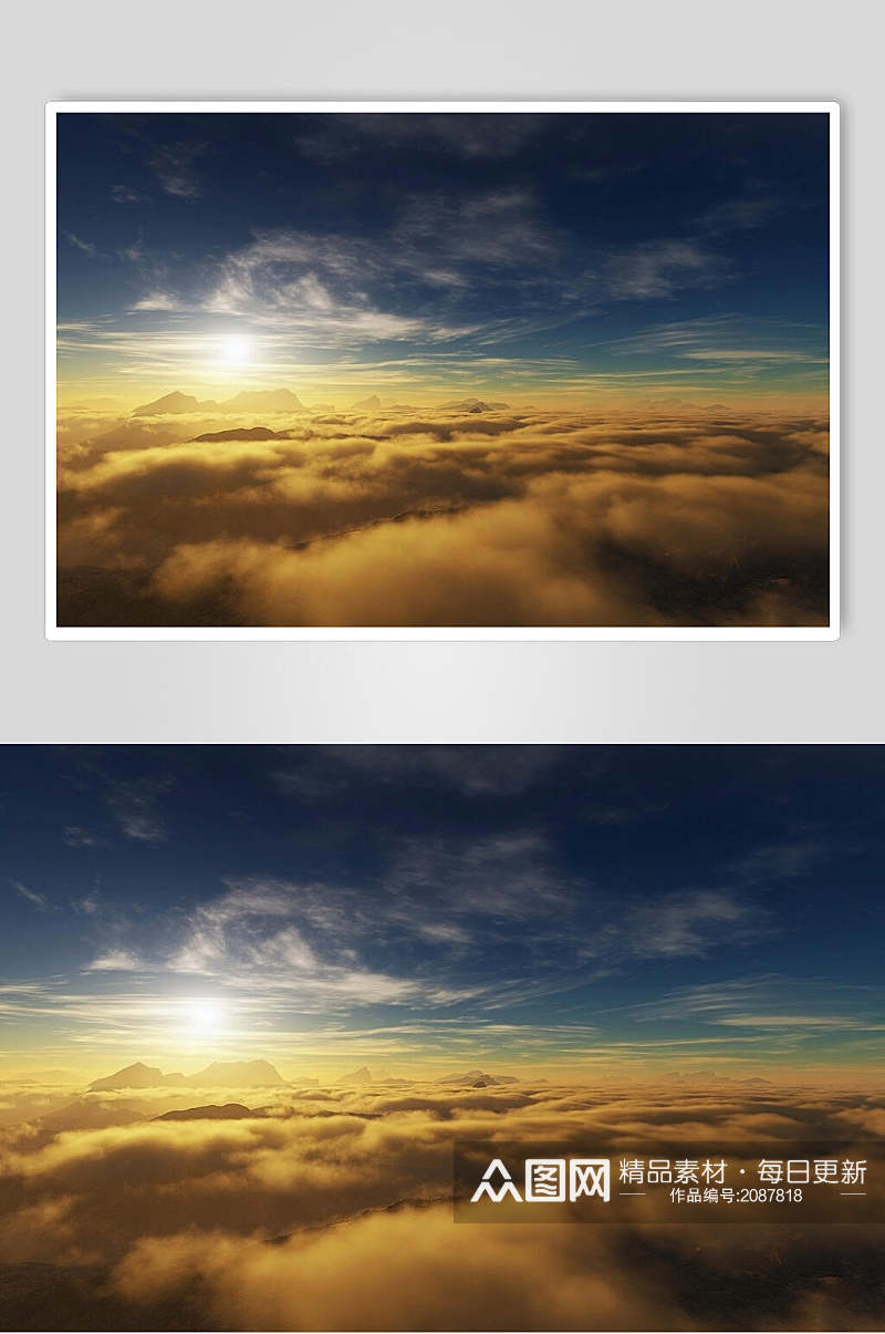 云层天空夕阳黄昏图片素材