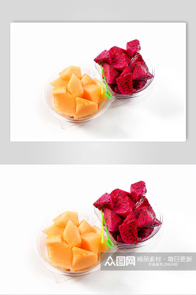哈密瓜火龙果水果捞美食图片素材
