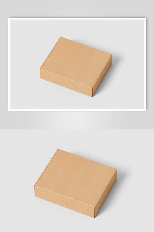 极简硬壳纸盒包装盒样机效果图