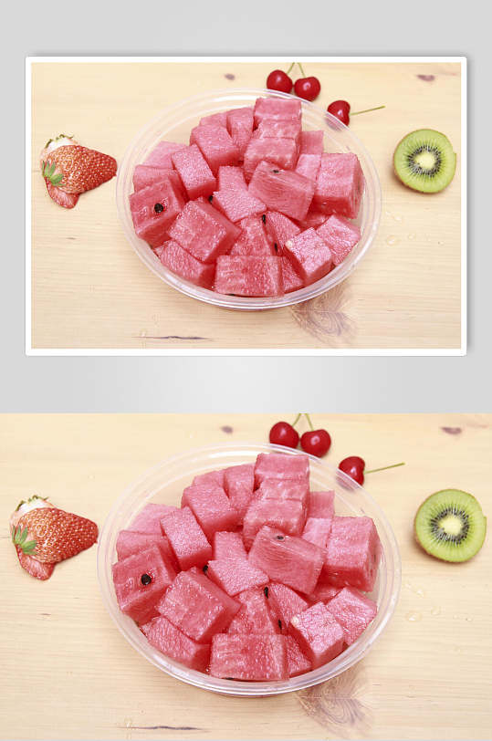 西瓜水果捞食品摄影图片