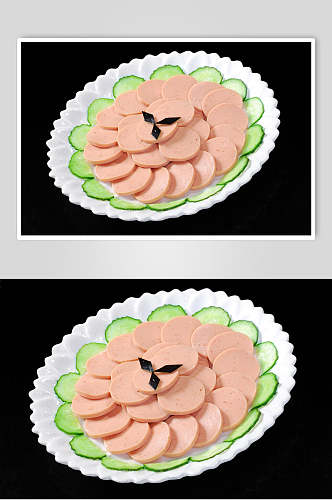 午餐肉火锅食料食物摄影图片