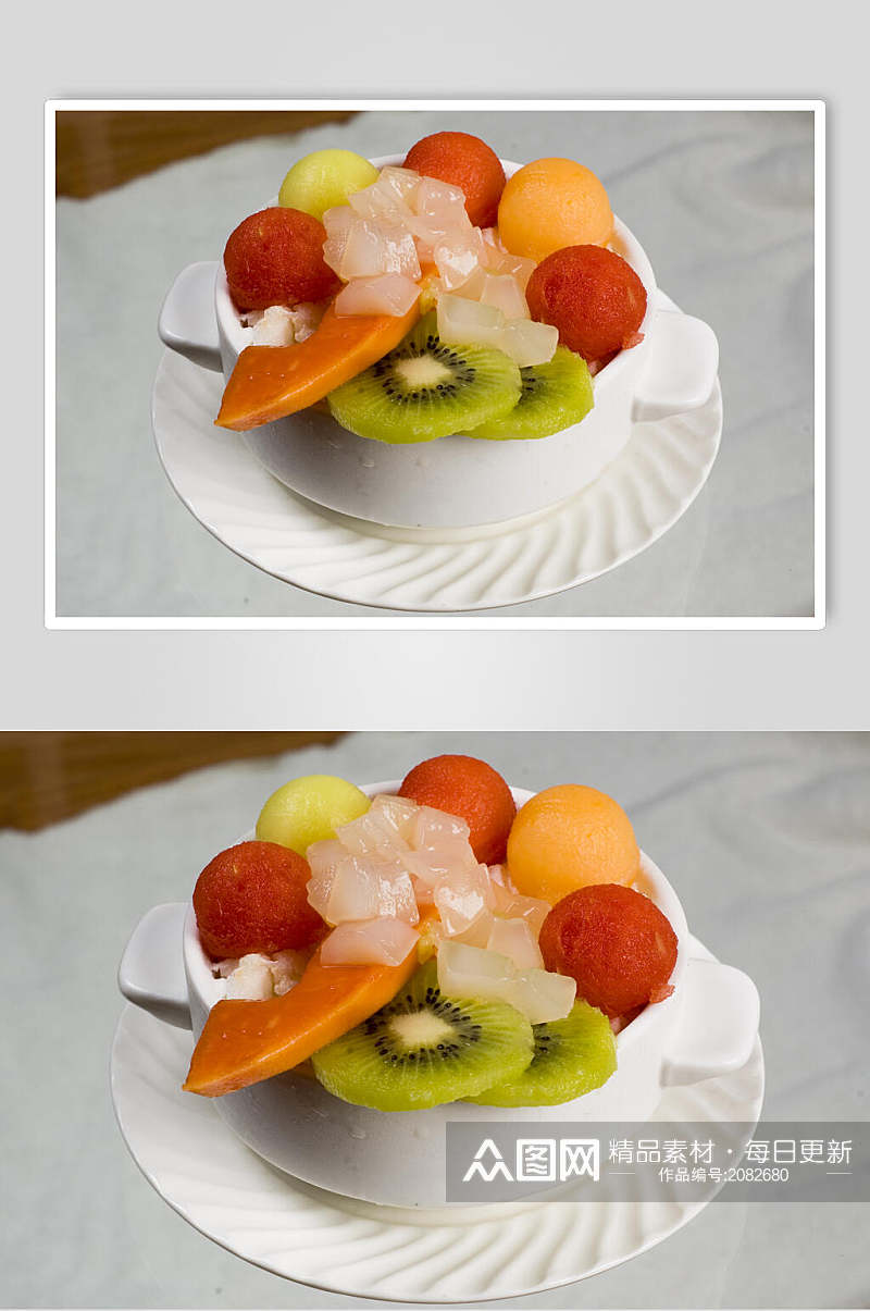 健康有机水果捞食品图片素材