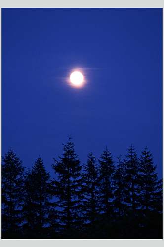 夜色月亮天空风景图片