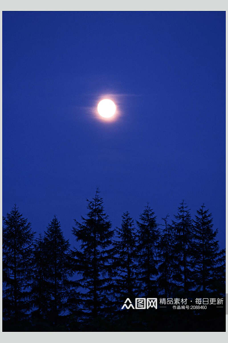 夜色月亮天空风景图片素材