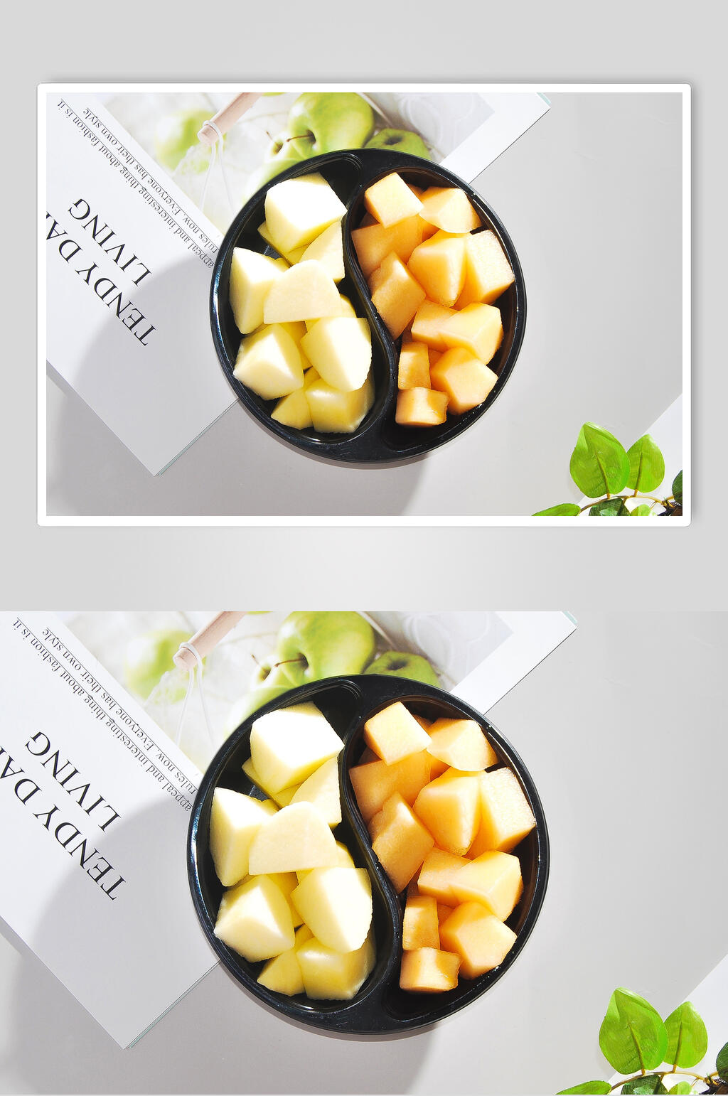 哈密瓜苹果水果食物图片素材