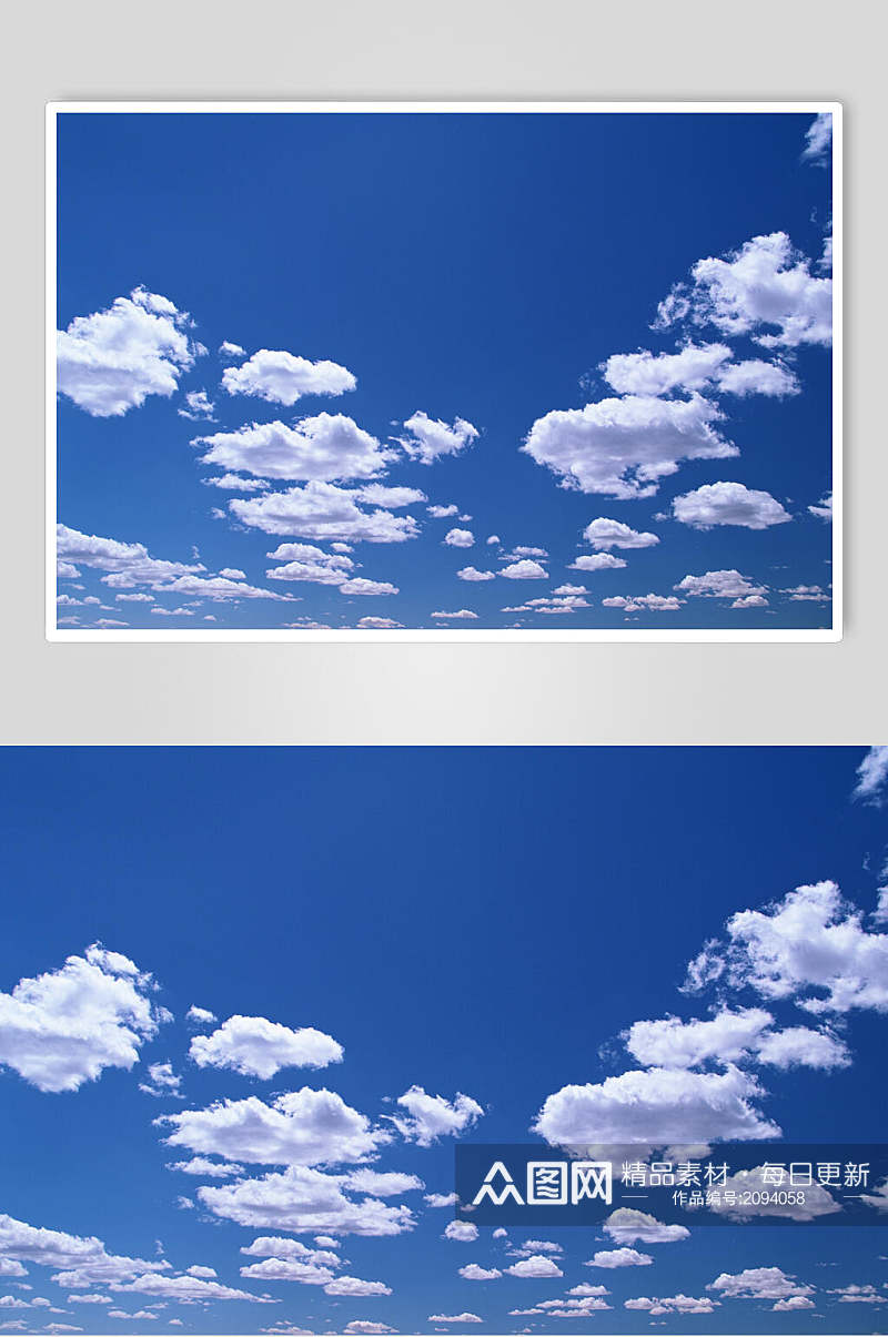 纯净云朵蓝天白云图片素材