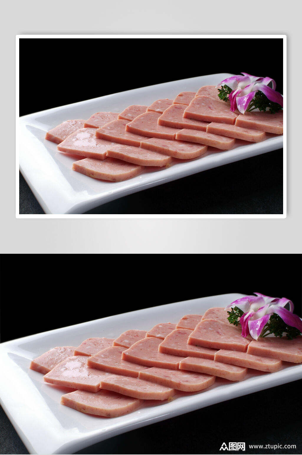 午餐肉火锅食料摄影图片素材