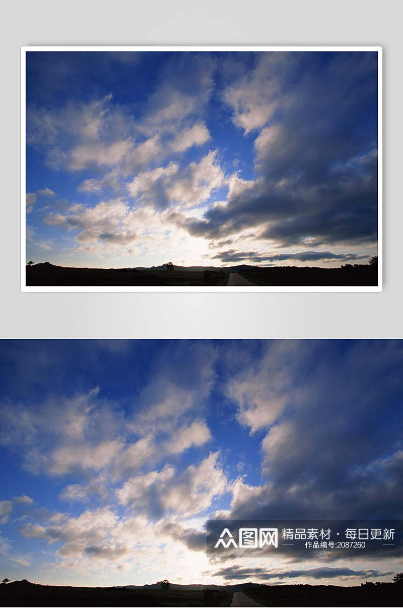 夕阳黄昏云彩摄影图片素材
