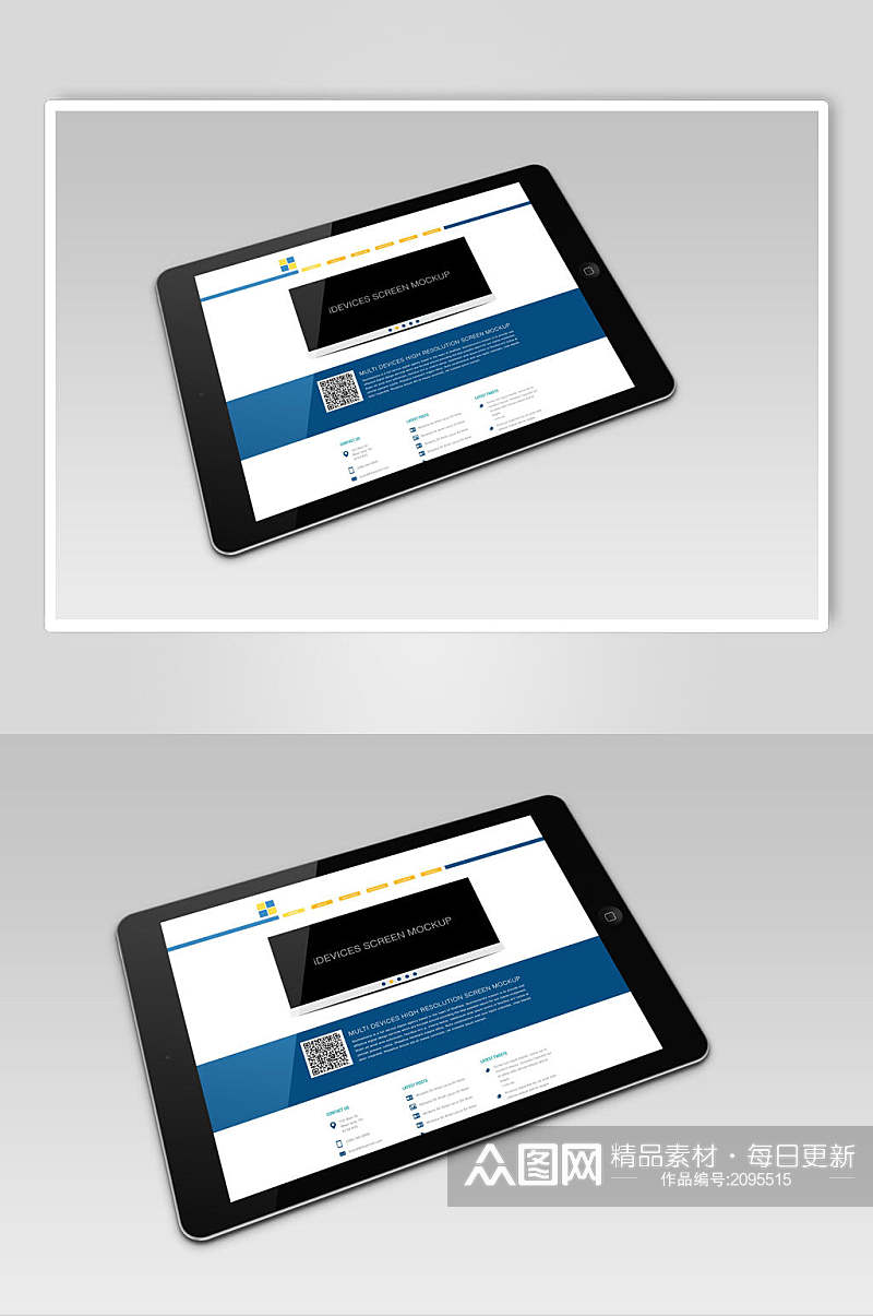 iPad平板屏幕样机效果图素材