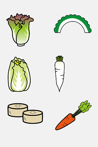 简洁蔬菜水果免抠元素