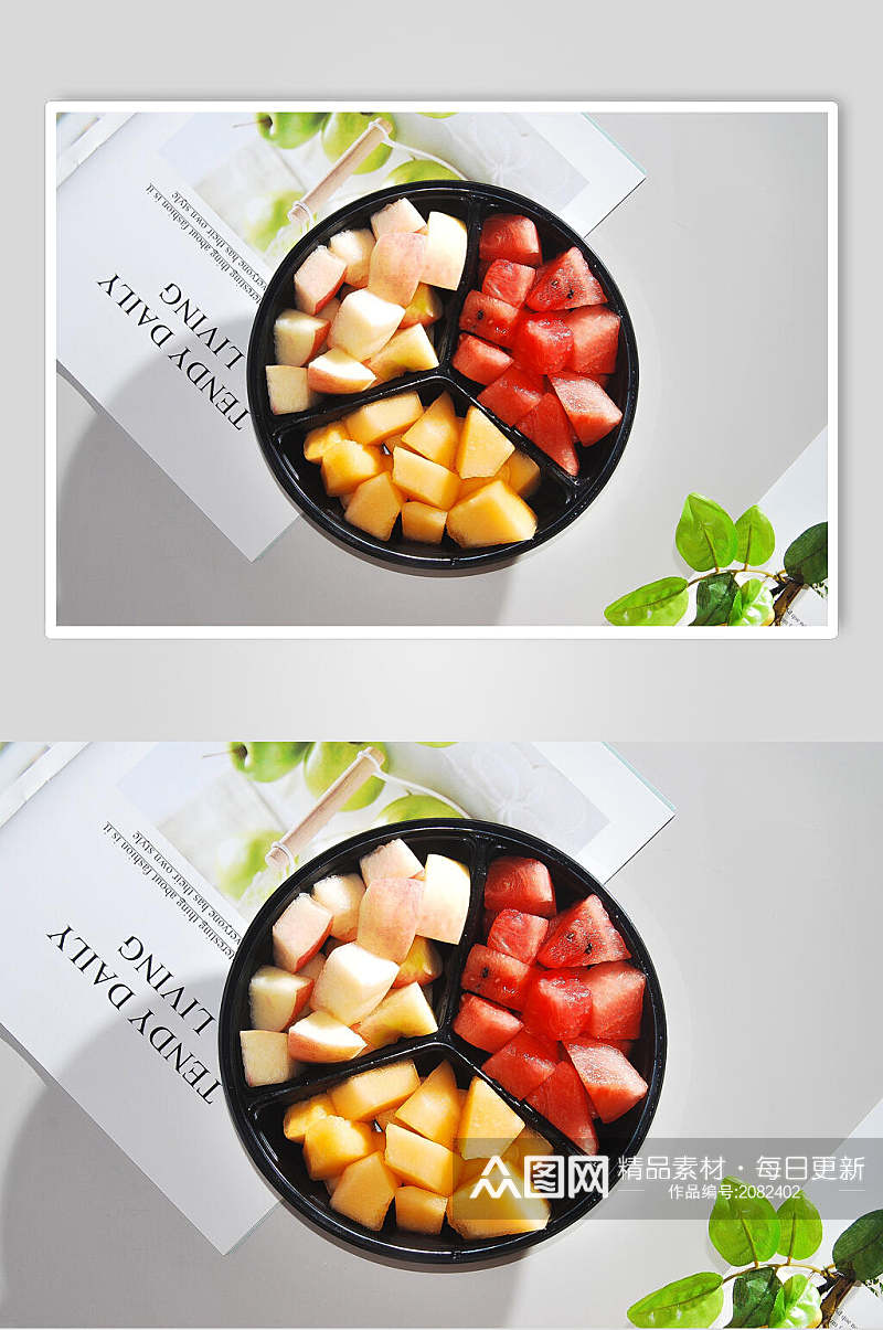新鲜美味芒果西瓜苹果水果图片素材