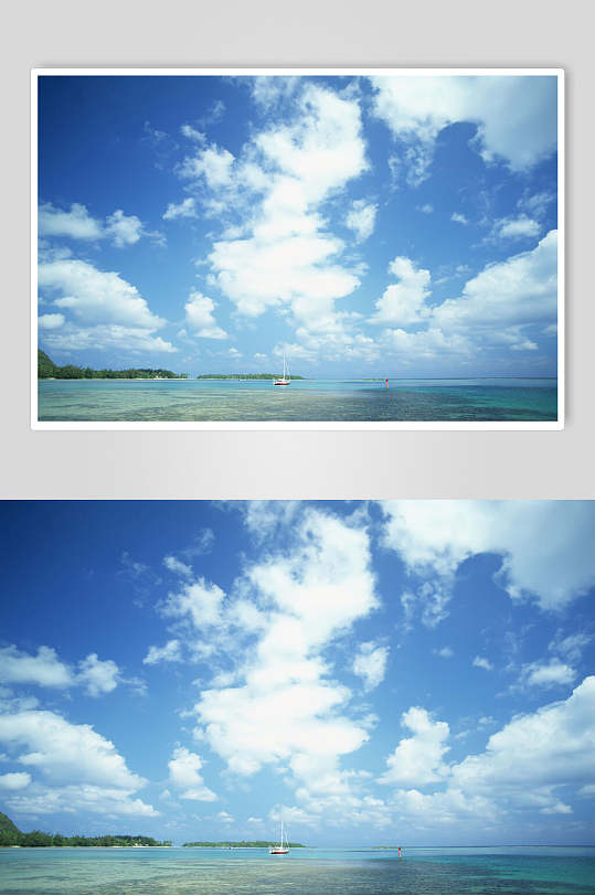 蓝天白云天空风景图片