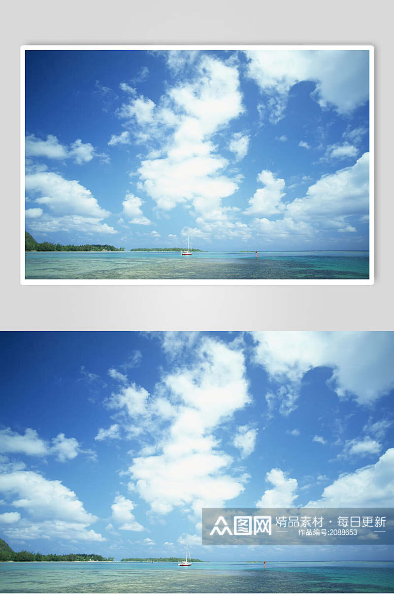 蓝天白云天空风景图片素材