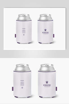 简约白色饮料铝制易拉罐包装样机效果图