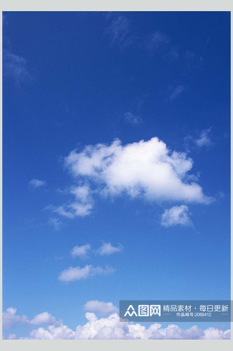 纯净蓝天白云天空风光高清图片素材