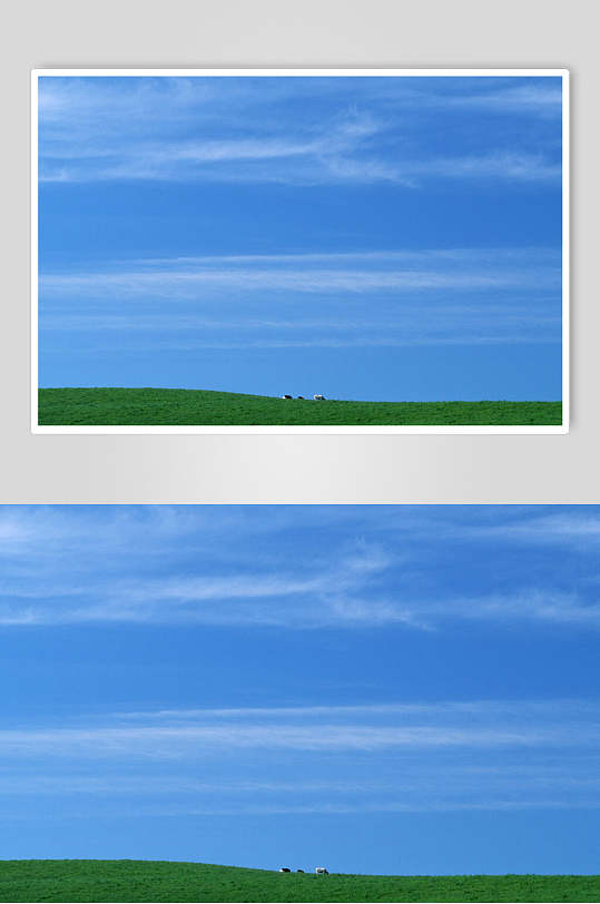 一线蓝天白云图片