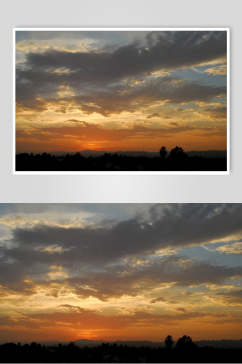 天空晚霞夕阳黄昏摄影图片