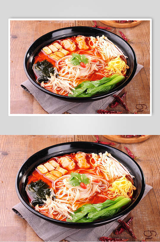 香辣美味红油米线食品图片