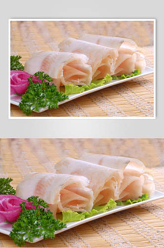 牛肉卷火锅食料食物摄影图片