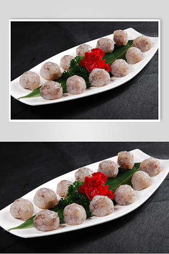 鲜肉丸子火锅食料食物摄影图片