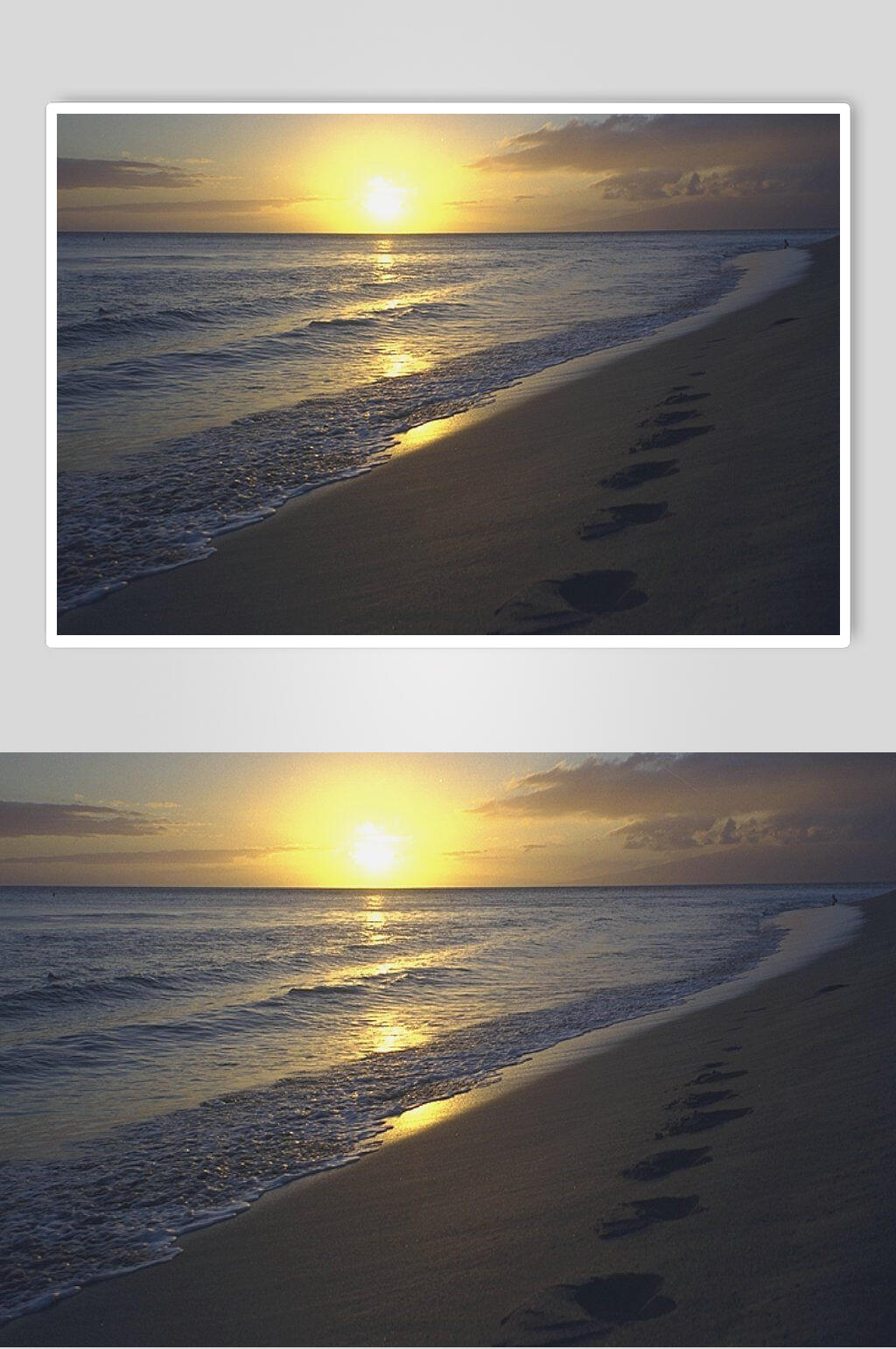 海岸夕阳黄昏高清图片素材
