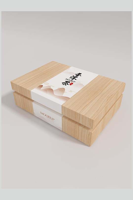 木质包装盒茶叶品牌包装样机效果图