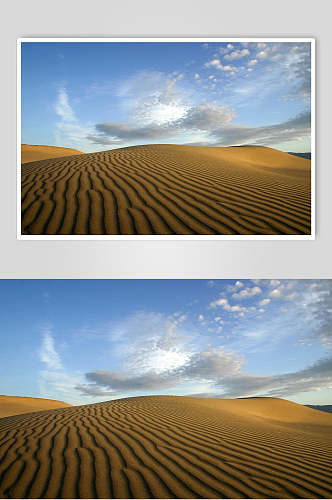 清新沙漠天空风光摄影图片