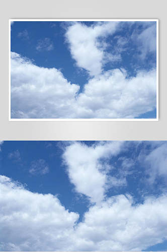 蓝天白云插画图片