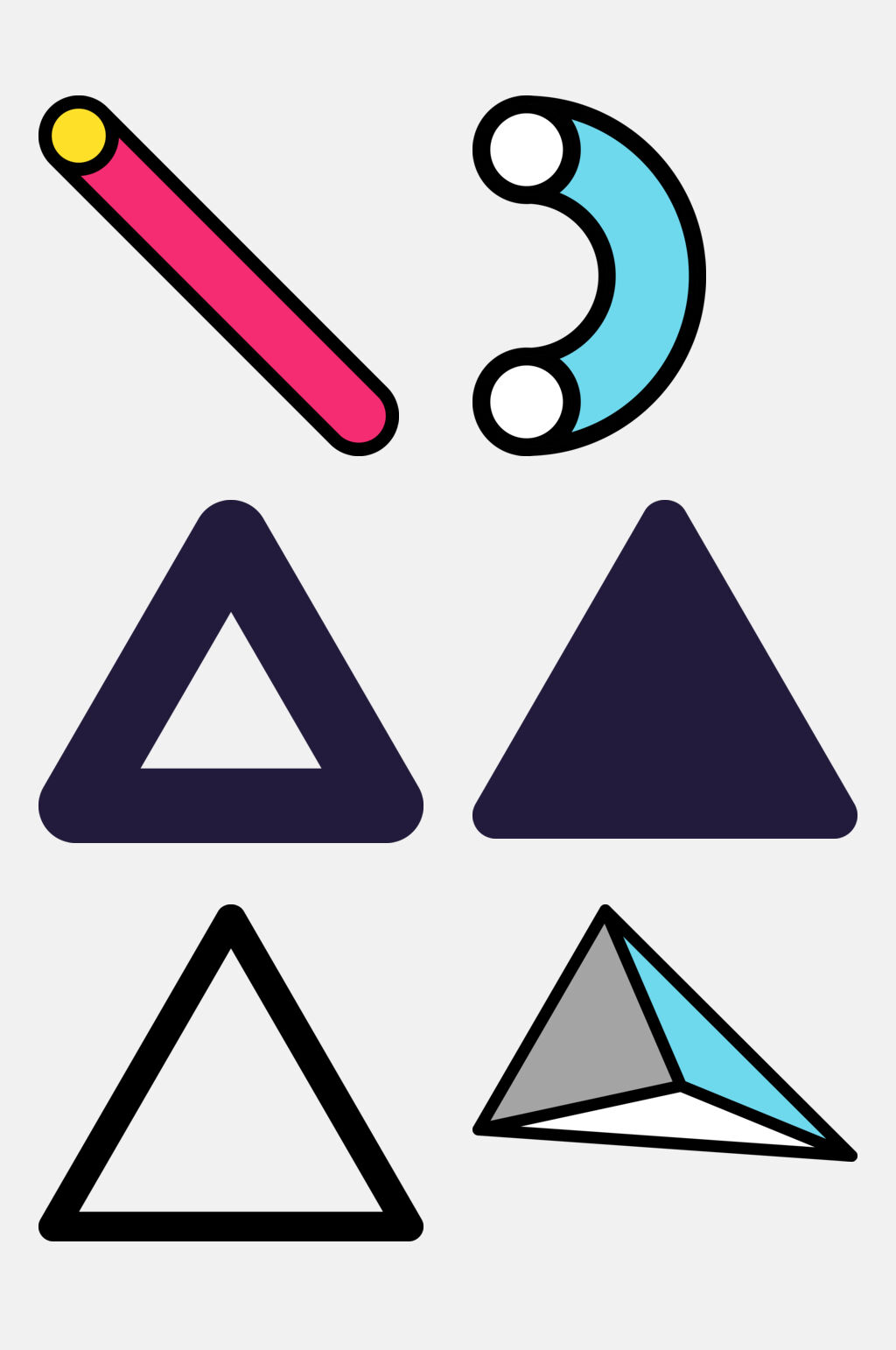 抽象图形色彩免抠元素