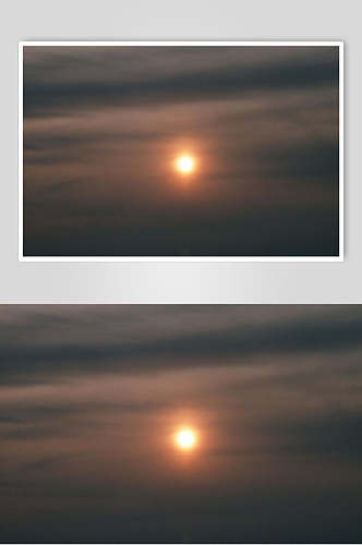 朦胧太阳朝霞晚霞风景图片