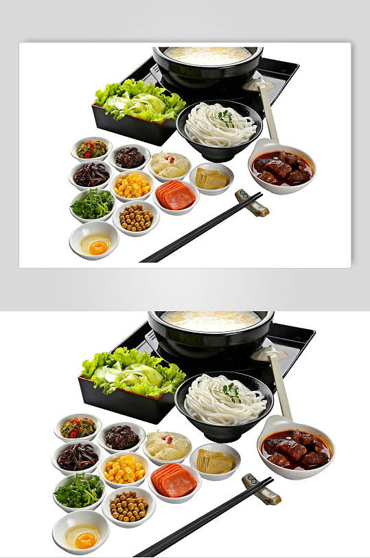 清新美味火锅米线食物图片