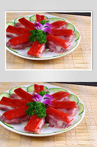 猪脚肉火锅食料美食摄影图片