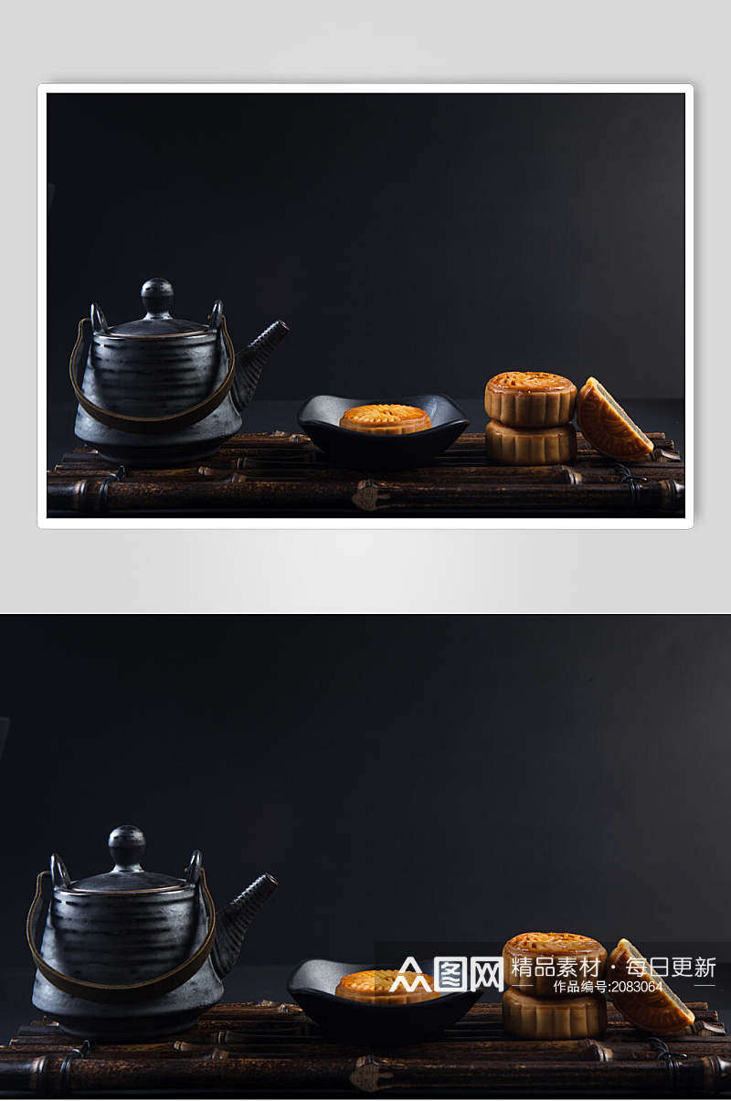 传统美食中秋节月饼食物图片素材