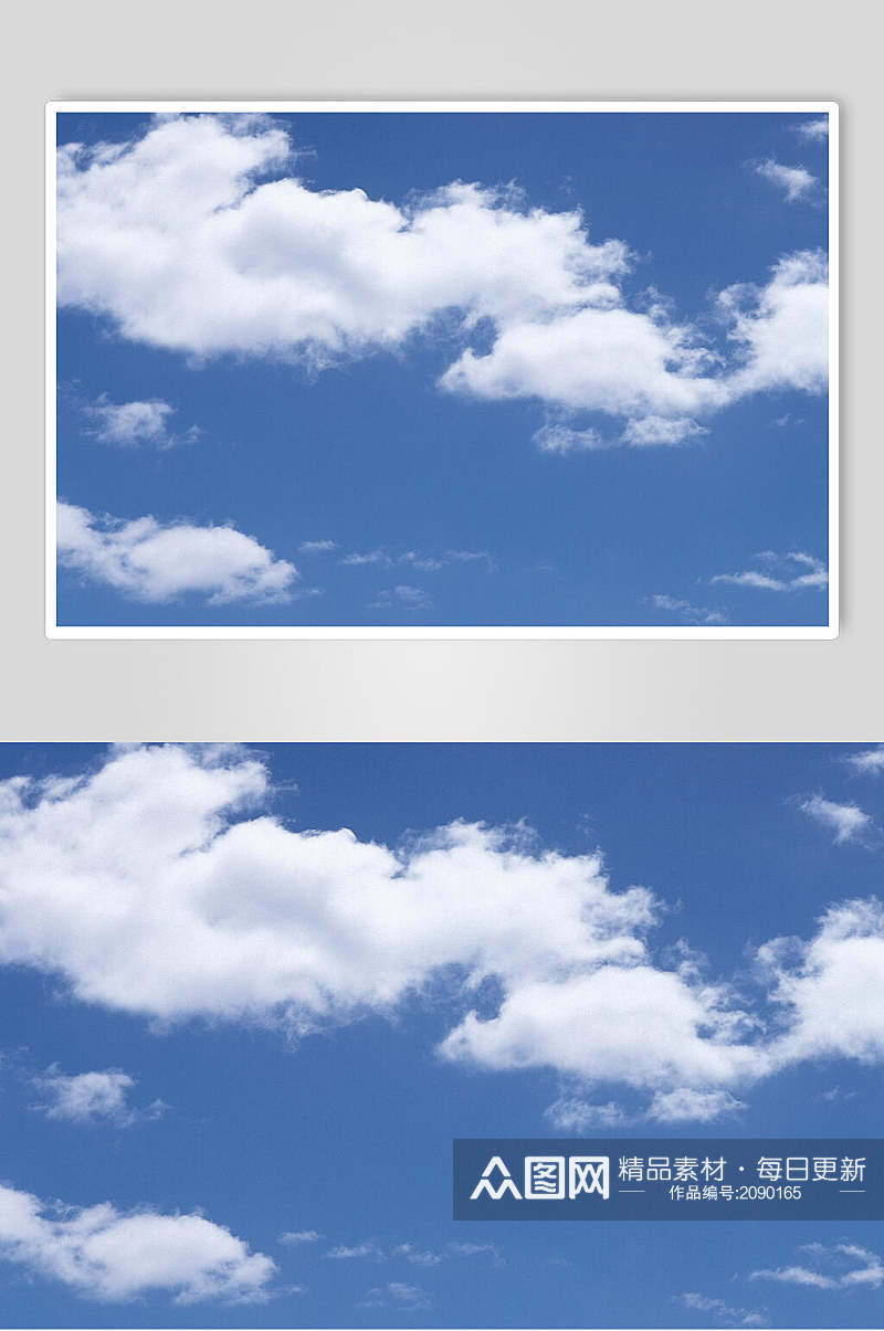清新唯美蓝天白云风景图片素材