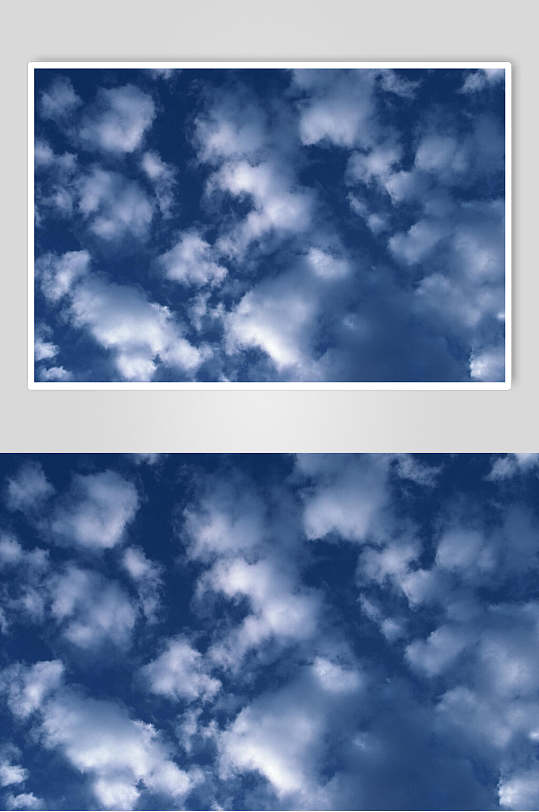 密集蓝天白云图片