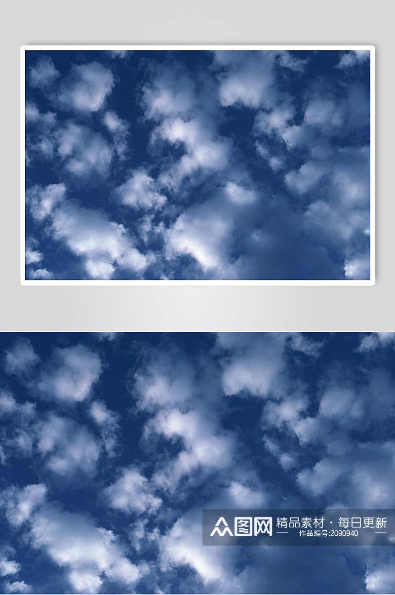 密集蓝天白云图片素材
