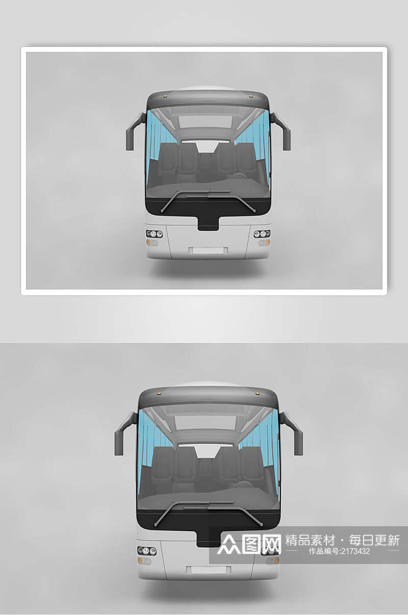 侧面大巴车元素设计素材素材