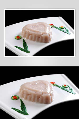 创意爱心虾滑火锅食料食物摄影图片