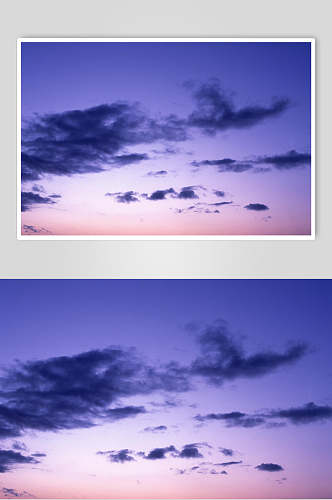 蓝紫色天空朝霞晚霞摄影图片