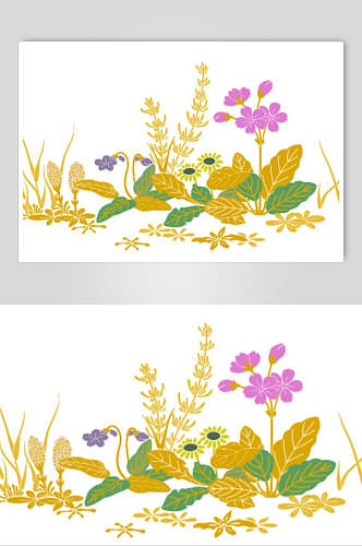 简洁中式古典传统花纹植物背景素材