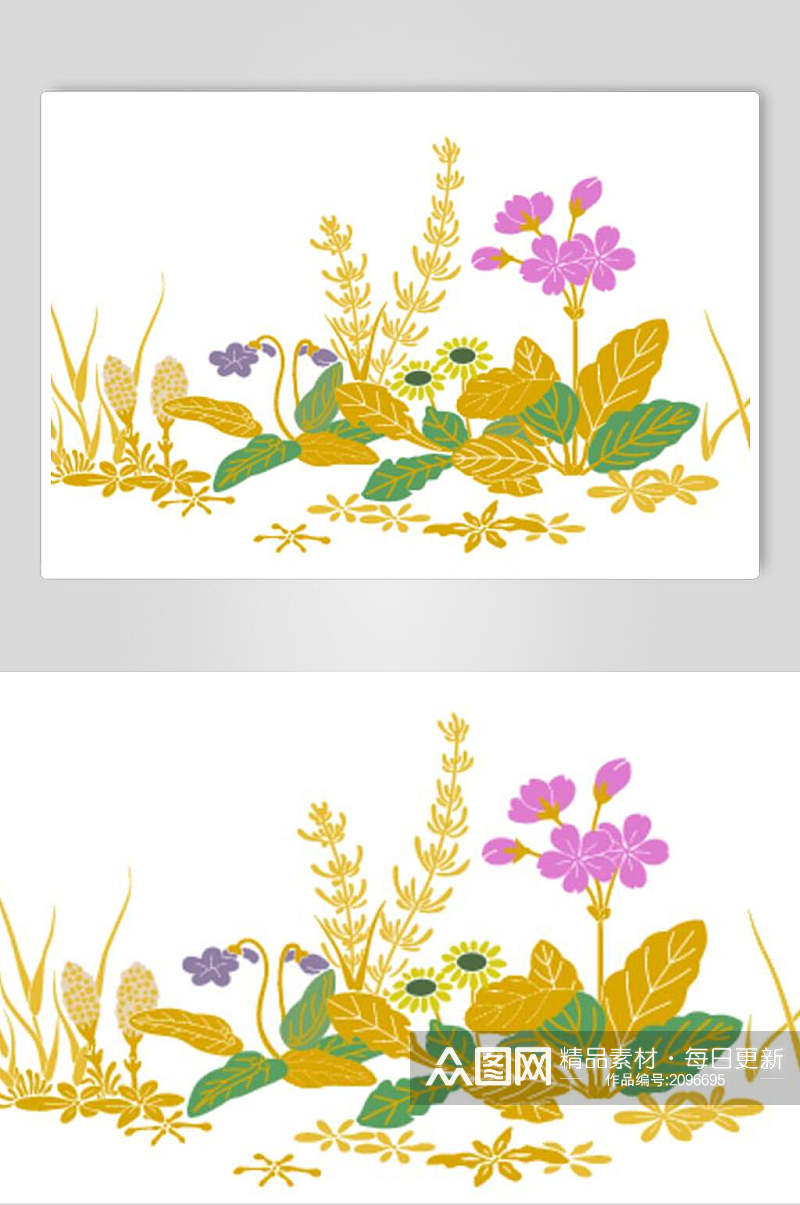 简洁中式古典传统花纹植物背景素材素材