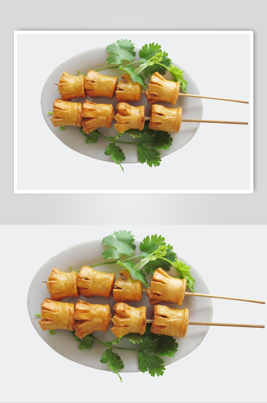 鱿鱼花炸串美食图片素材